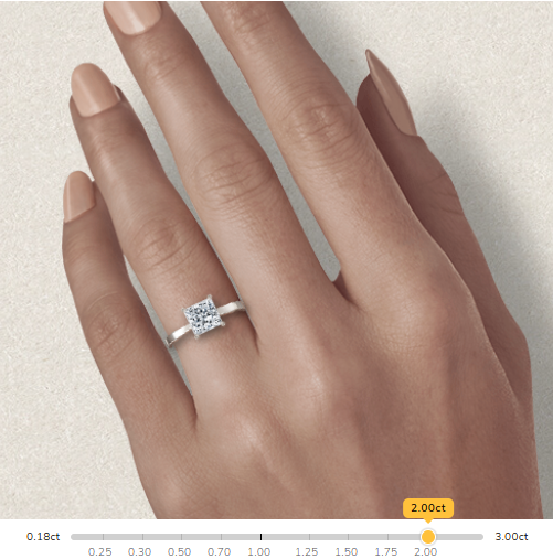 Customisable Cushion Cut Moissanite 18k Solid Yellow/White Gold or 950 Platinum