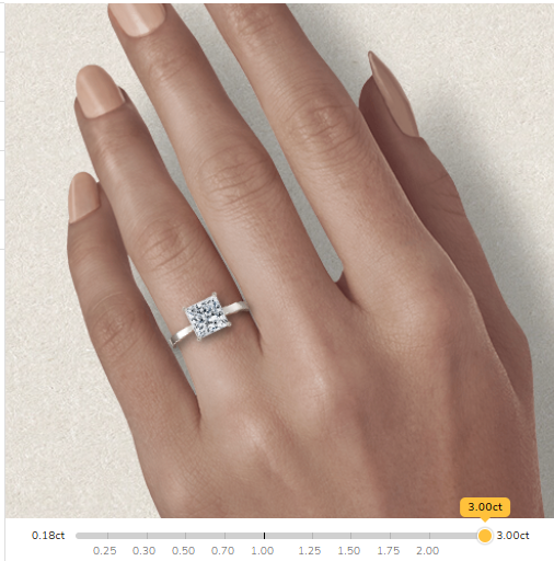 Customisable Cushion Cut Moissanite 18k Solid Yellow/White Gold or 950 Platinum