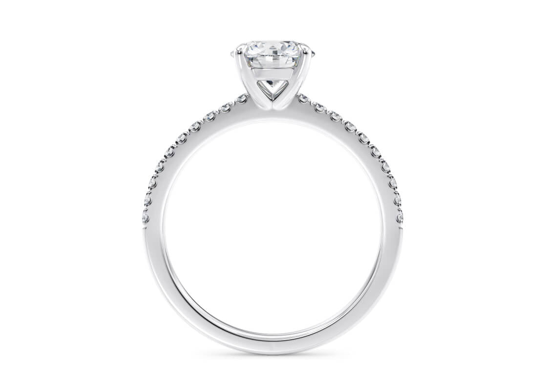 Customisable Round Cut Moissanite 18k Solid Yellow/White Gold or 950 Platinum