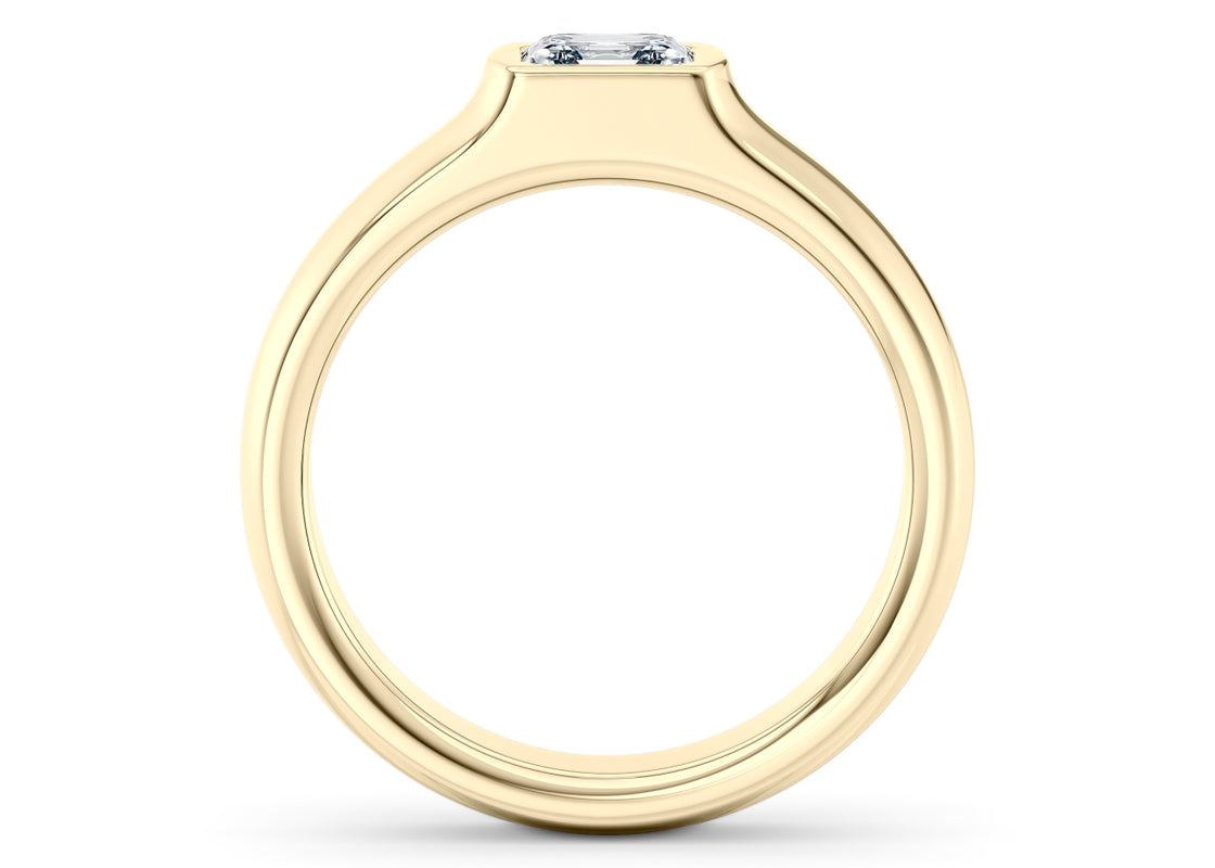 Astor Men's Moissanite Wedding Ring Solid 18k Yellow/White Gold or 950 Platinum