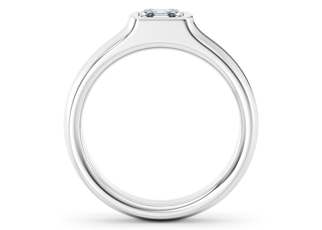 Astor Men's Moissanite Wedding Ring Solid 18k Yellow/White Gold or 950 Platinum