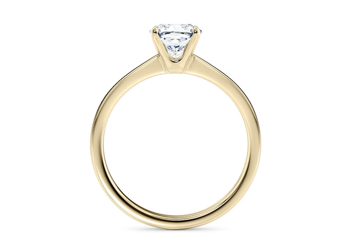 Customisable Cushion Cut Moissanite 18k Solid Yellow/White Gold or 950 Platinum