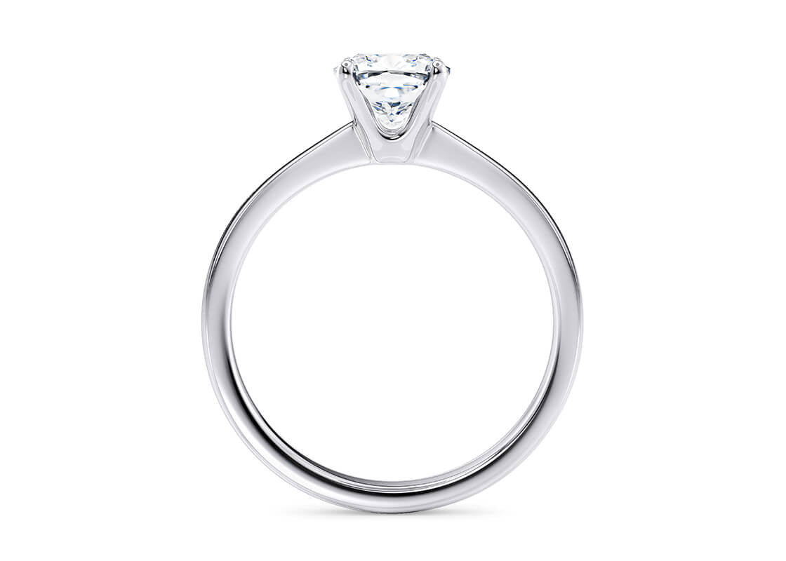 Customisable Cushion Cut Moissanite 18k Solid Yellow/White Gold or 950 Platinum