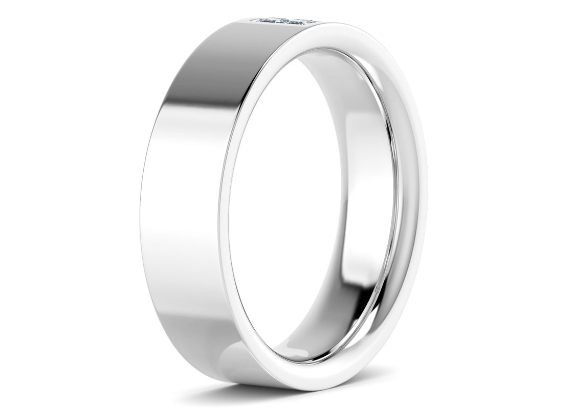 Jakob Men's Moissanite Wedding Ring Solid 18k Yellow/White Gold or 950 Platinum