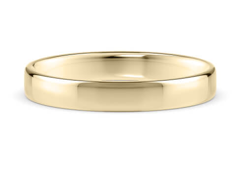 Soft Court Classic Wedding Ring Solid 18k Yellow/White Gold or 950 Platinum