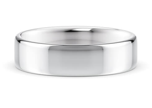 Soft Court Classic Wedding Ring Solid 18k Yellow/White Gold or 950 Platinum