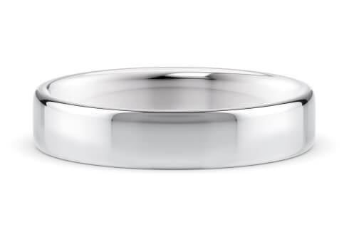 Soft Court Classic Wedding Ring Solid 18k Yellow/White Gold or 950 Platinum