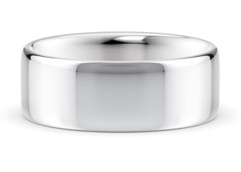 Soft Court Classic Wedding Ring Solid 18k Yellow/White Gold or 950 Platinum