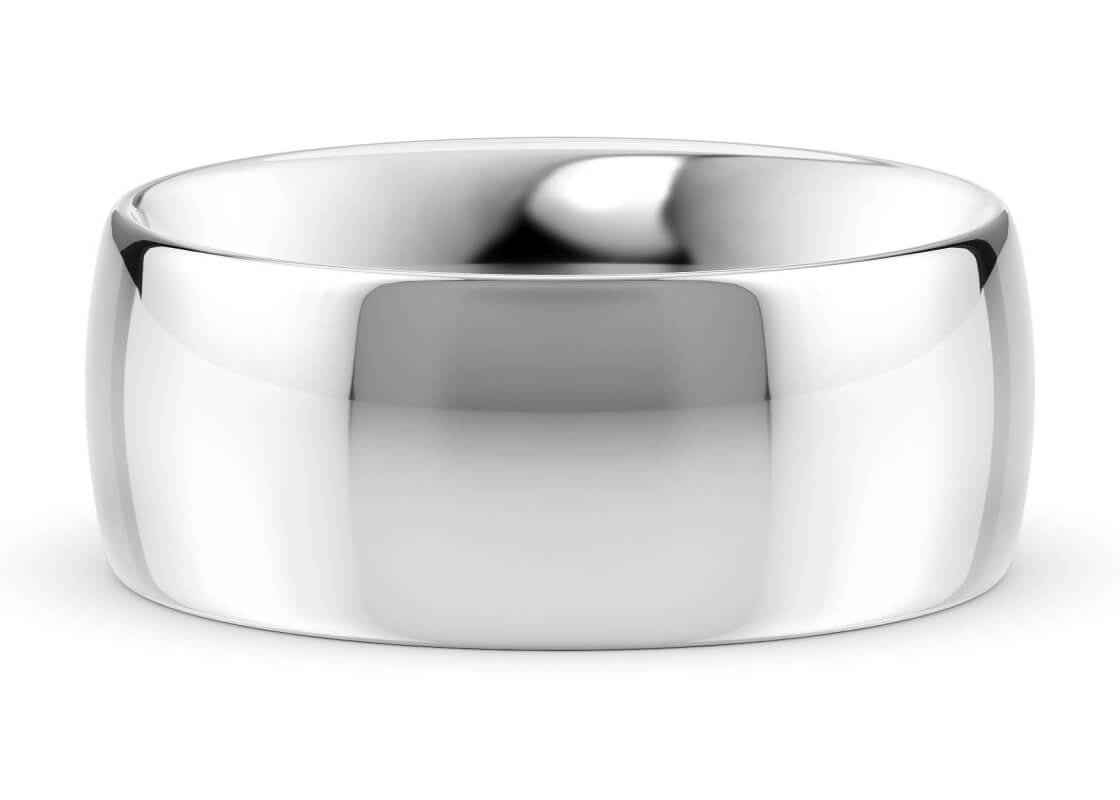 Traditional Court Classic Wedding Ring Solid 18k Yellow/White Gold or 950 Platinum