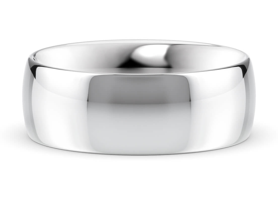 Traditional Court Classic Wedding Ring Solid 18k Yellow/White Gold or 950 Platinum
