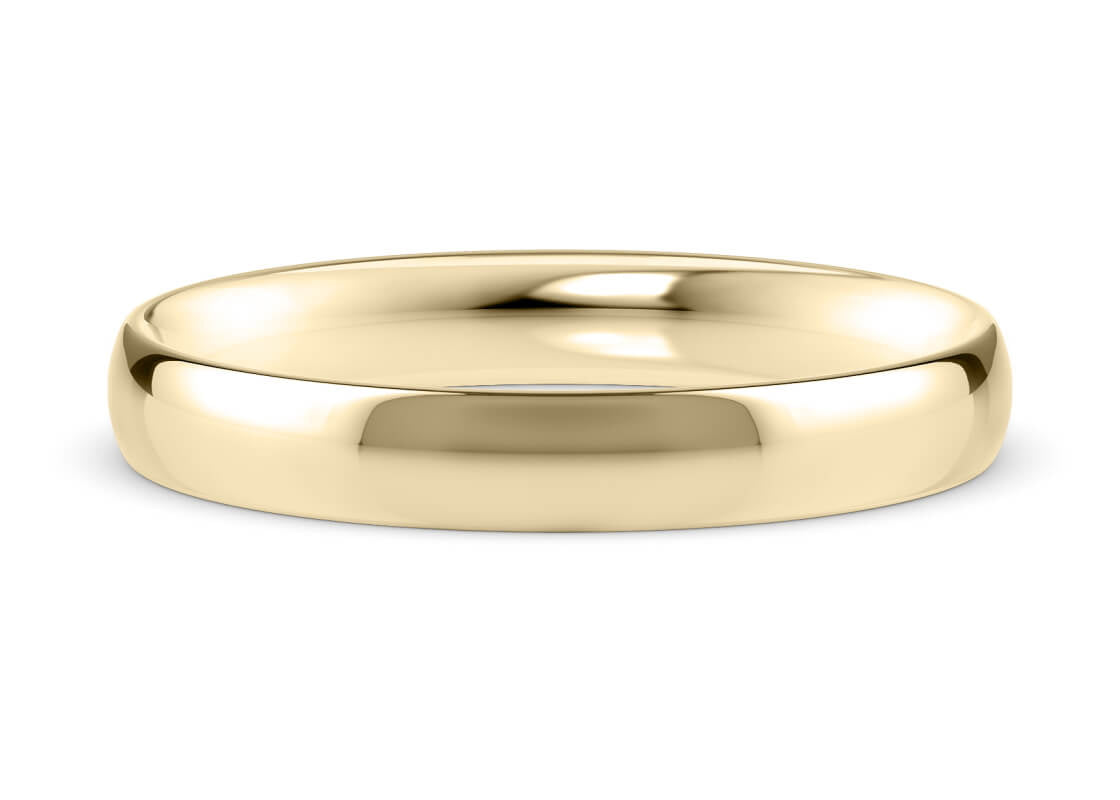 Traditional Court Classic Wedding Ring Solid 18k Yellow/White Gold or 950 Platinum