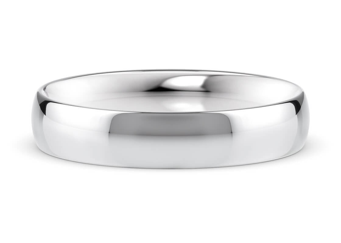 Traditional Court Classic Wedding Ring Solid 18k Yellow/White Gold or 950 Platinum