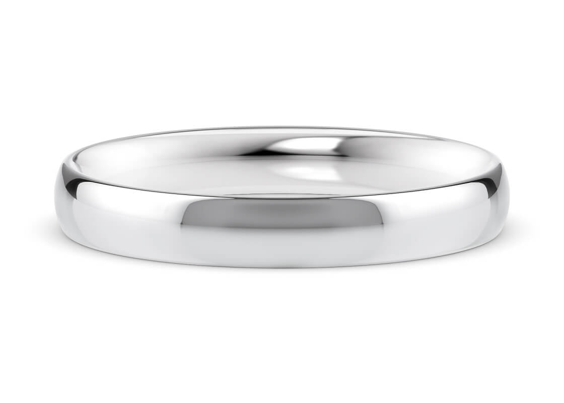 Traditional Court Classic Wedding Ring Solid 18k Yellow/White Gold or 950 Platinum