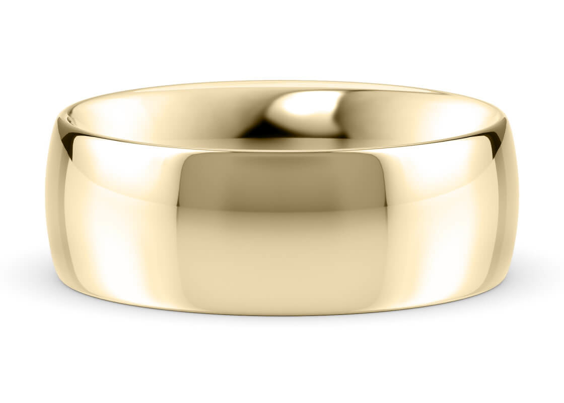 Traditional Court Classic Wedding Ring Solid 18k Yellow/White Gold or 950 Platinum