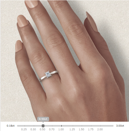 Customisable Princess Cut Moissanite 18k Solid Yellow/White Gold or 950 Platinum