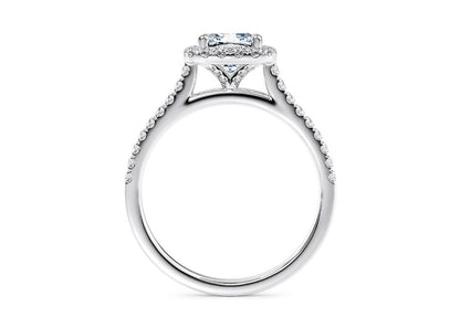 Customisable Cushion Cut Moissanite 18k Solid Yellow/White Gold or 950 Platinum