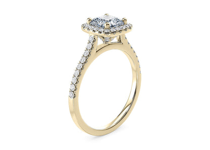Customisable Cushion Cut Moissanite 18k Solid Yellow/White Gold or 950 Platinum