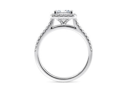Customisable Princess Cut Moissanite 18k Solid Yellow/White Gold or 950 Platinum