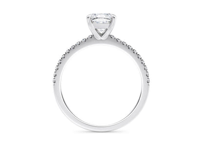 Customisable Cushion Cut Moissanite 18k Solid Yellow/White Gold or 950 Platinum