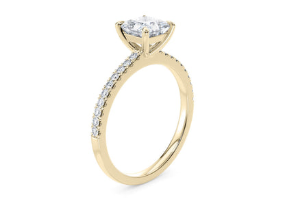 Customisable Princess Cut Moissanite 18k Solid Yellow/White Gold or 950 Platinum