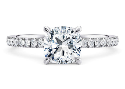 Customisable Cushion Cut Moissanite 18k Solid Yellow/White Gold or 950 Platinum