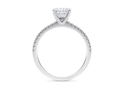 Customisable Princess Cut Moissanite 18k Solid Yellow/White Gold or 950 Platinum