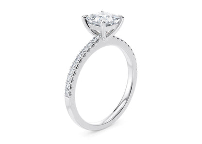 Customisable Princess Cut Moissanite 18k Solid Yellow/White Gold or 950 Platinum