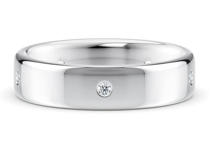 Augustus Men's Moissanite Wedding Ring Solid 18k Yellow/White Gold or 950 Platinum
