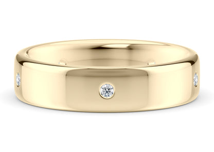 Augustus Men's Moissanite Wedding Ring Solid 18k Yellow/White Gold or 950 Platinum