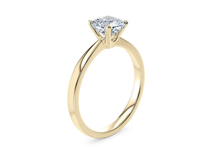 Customisable Cushion Cut Moissanite 18k Solid Yellow/White Gold or 950 Platinum