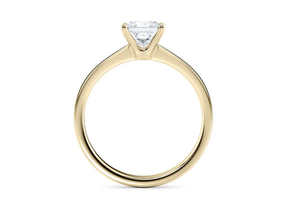 Customisable Princess Cut Moissanite 18k Solid Yellow/White Gold or 950 Platinum