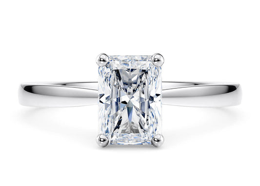 Solitare Round Cut Moissanite 10k/18k White Gold or 950 Platinum