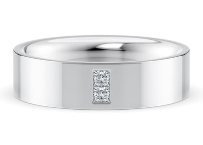 Jakob Men's Moissanite Wedding Ring Solid 18k Yellow/White Gold or 950 Platinum