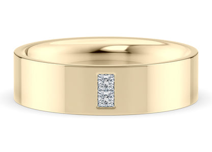 Jakob Men's Moissanite Wedding Ring Solid 18k Yellow/White Gold or 950 Platinum
