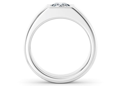 Morgan Men's Moissanite Wedding Ring Solid 18k Yellow/White Gold or 950 Platinum