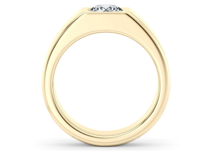 Morgan Men's Moissanite Wedding Ring Solid 18k Yellow/White Gold or 950 Platinum