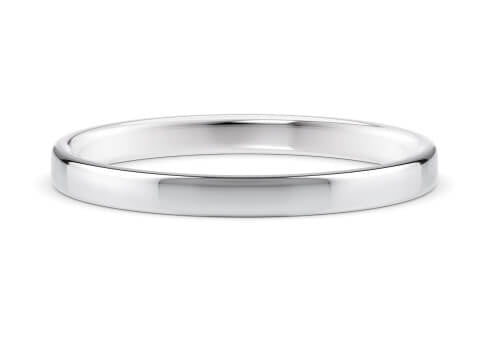 Soft Court Classic Wedding Ring Solid 18k Yellow/White Gold or 950 Platinum