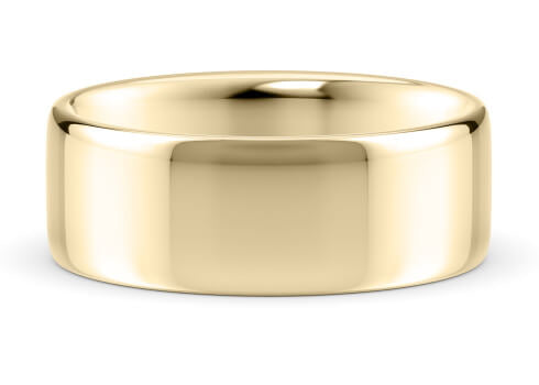 Soft Court Classic Wedding Ring Solid 18k Yellow/White Gold or 950 Platinum