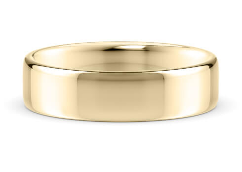 Soft Court Classic Wedding Ring Solid 18k Yellow/White Gold or 950 Platinum