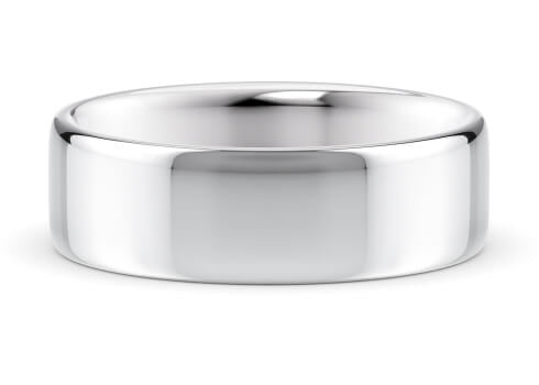 Soft Court Classic Wedding Ring Solid 18k Yellow/White Gold or 950 Platinum