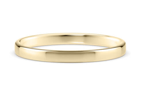 Soft Court Classic Wedding Ring Solid 18k Yellow/White Gold or 950 Platinum