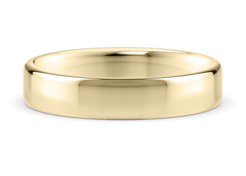 Soft Court Classic Wedding Ring Solid 18k Yellow/White Gold or 950 Platinum