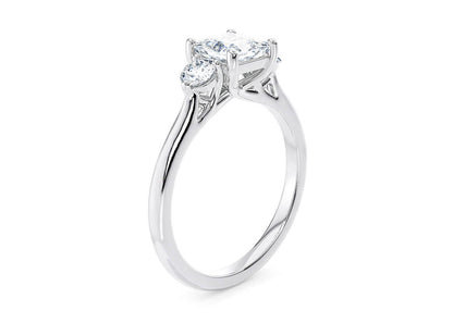 Customisable Princess Cut Moissanite 18k Solid Yellow/White Gold or 950 Platinum
