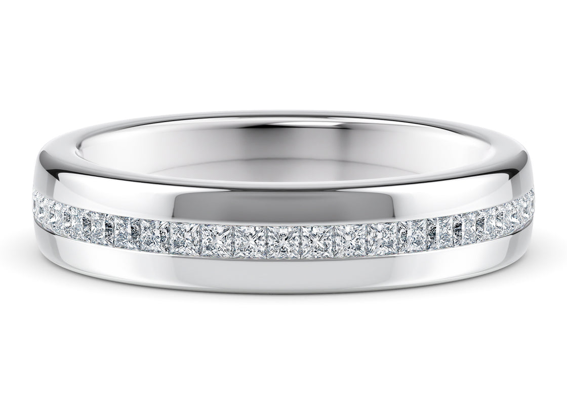 Zeus Men's Moissanite Wedding Ring Solid 18k Yellow/White Gold or 950 Platinum