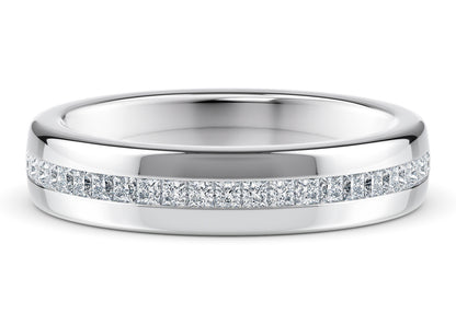 Zeus Men's Moissanite Wedding Ring Solid 18k Yellow/White Gold or 950 Platinum