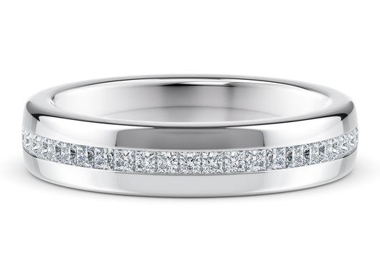 Zeus Men's Moissanite Wedding Ring Solid 18k Yellow/White Gold or 950 Platinum