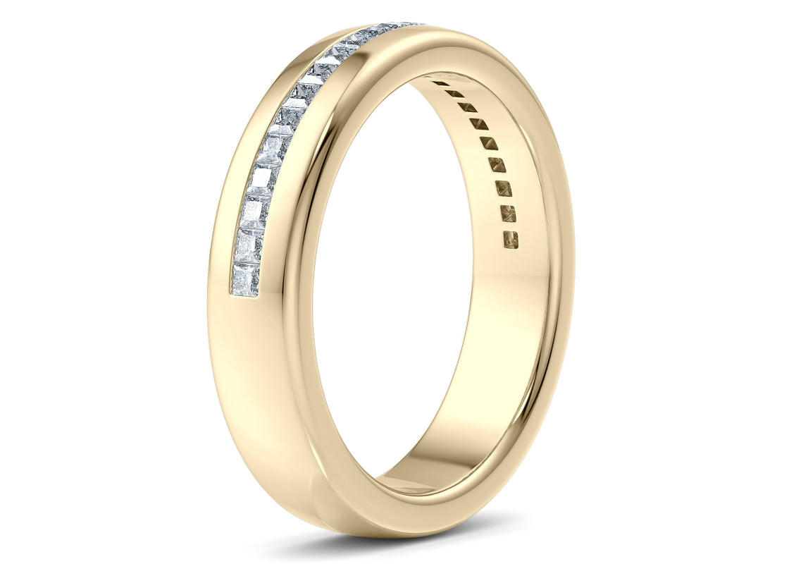Zeus Men's Moissanite Wedding Ring Solid 18k Yellow/White Gold or 950 Platinum