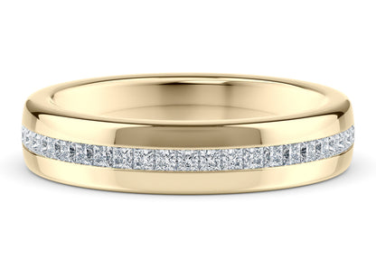 Zeus Men's Moissanite Wedding Ring Solid 18k Yellow/White Gold or 950 Platinum
